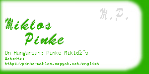 miklos pinke business card